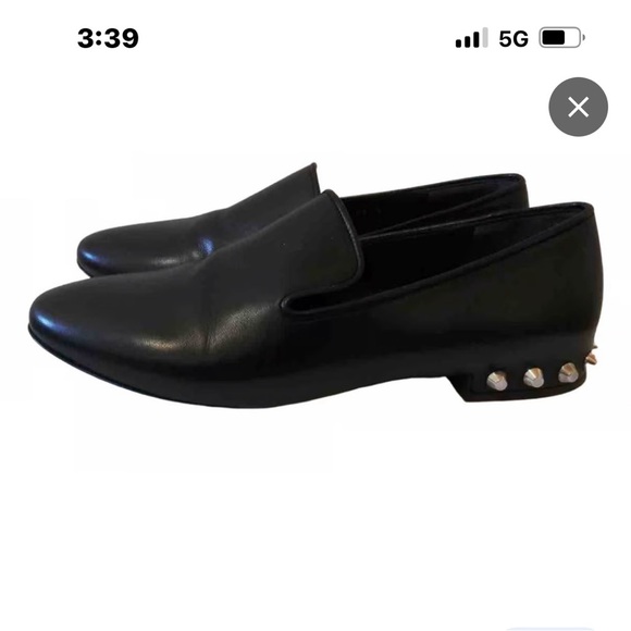 Balenciaga black loafers featuring almond toe, leather insole. - Picture 9 of 10